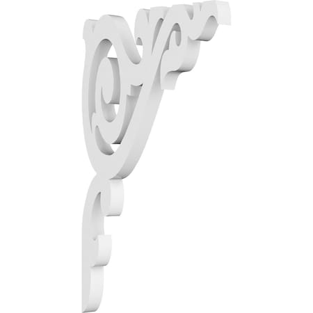 Ekena Millwork Baile Architectural Grade PVC Bracket, 5/8"W X 6"D X 10"H BKTP01X06X10BA